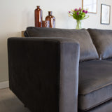 Sofa Gino Dimehouse Anthracite LxWxH 150x97x55 Fabric Atmospheric photo detail