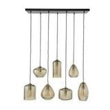 Hanging lamp Faye DH Interior Amber color glass Amber color glass White photo front view