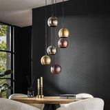Hanging lamp Berns DH Interior Nickel LxWxH 47x43x25 Nickel Atmospheric photo diagonal front view