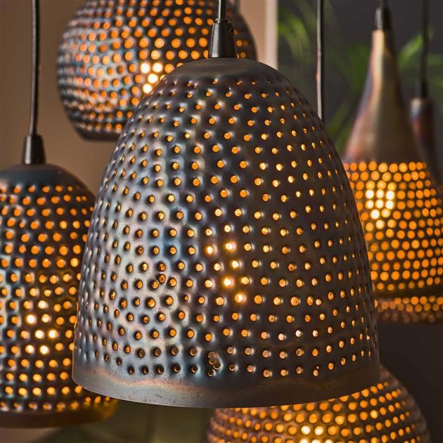 Hanging lamp Kristin DH Interior Brown LxWxH 91x45x36 Black brown Atmosphere photo detail