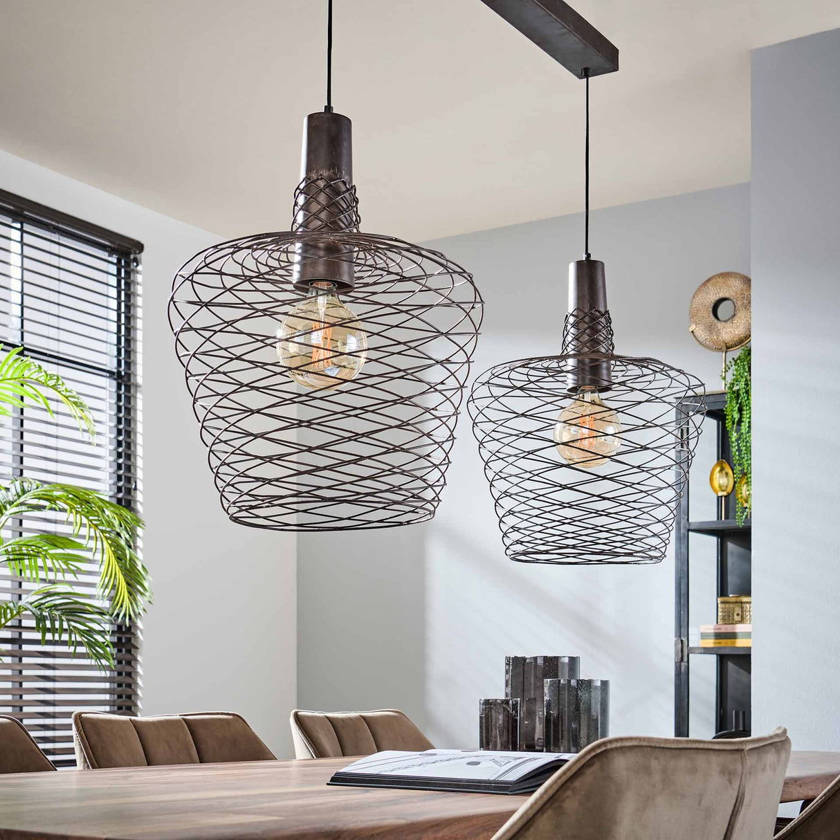 Hanging lamp Luki DH Interior Copper LxWxH 95x49x45 Metal Atmospheric photo in situation