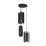 Hanging lamp Jeff DH Interior Black Metal White photo diagonal front view