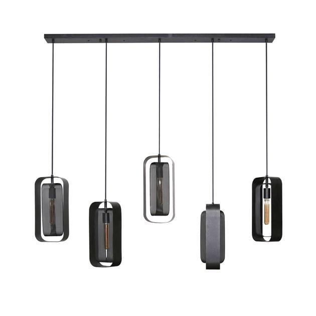 Hanging lamp Jeff DH Interior Black LxWxH 141x51x15 Metal White photo front view
