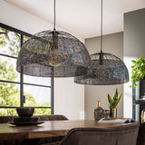 Hanging lamp Jessica DH Interior Brown LxWxH 63x63x43 Black brown Atmospheric photo diagonal front view