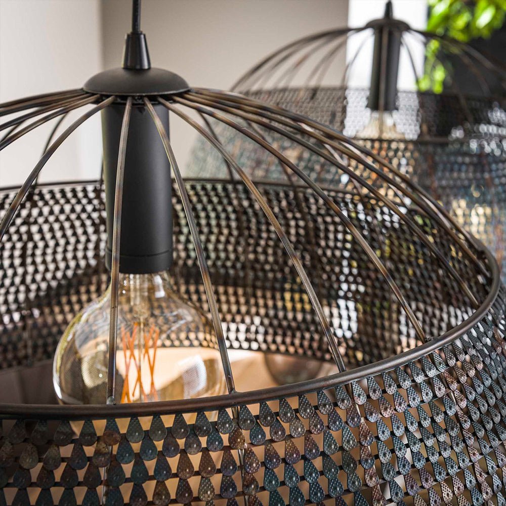 Hanging lamp Jessica DH Interior Brown LxWxH 63x63x43 Black brown Atmospheric photo detail