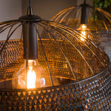 Hanging lamp Jessica DH Interior Brown LxWxH 63x63x43 Black brown Atmospheric photo detail
