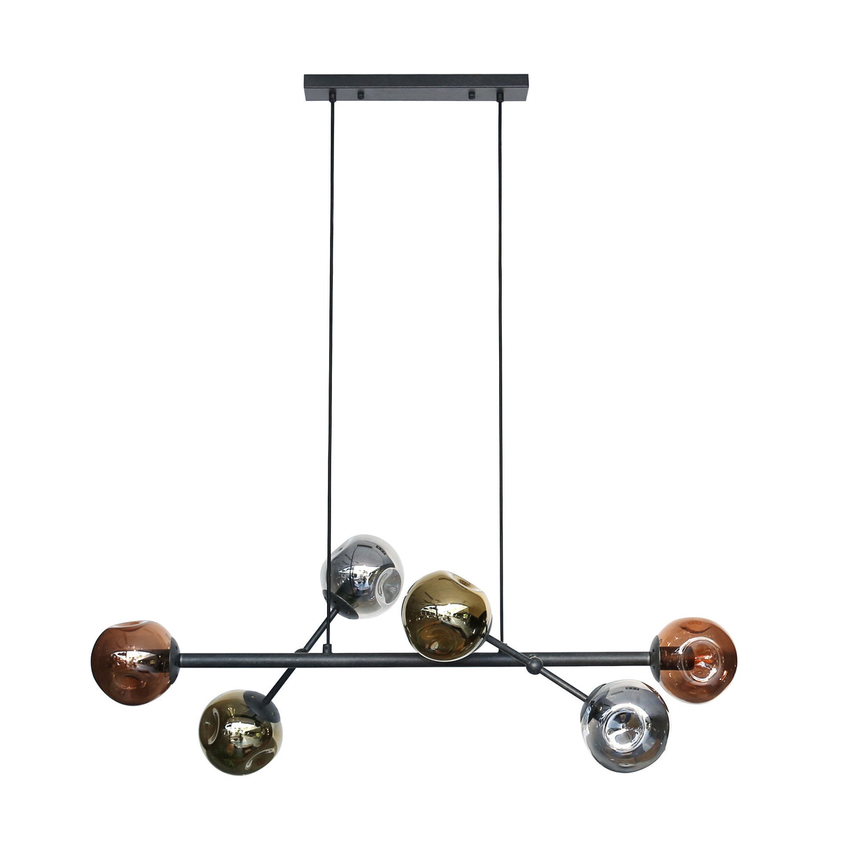 Hanging lamp Kaja DH Interior Black LxWxH 111x50x21 Metal White photo front view