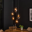 Hanging lamp Felien Chrome DH Interior Chromed LxWxH 150x43x43 Glass Atmospheric photo diagonal front view