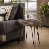 Bedside table Marly DH Interior Gray LxWxH 60x45x35 Gray Ambient photo diagonal front view