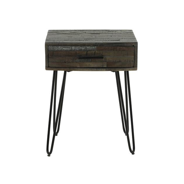 Bedside table Marly DH Interior Gray LxWxH 60x45x35 Gray White photo diagonal front view