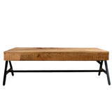 Coffee table Avia Dimehouse Brown LxWxH 125x80x16 Mango wood White photo front view