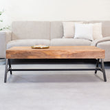 Coffee table Avia Dimehouse Brown LxWxH 125x80x16 Mango wood Atmospheric photo front view