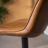 Barstool Jason Dimehouse Cognac LxWxH 82x52x39 Faux leather Atmospheric photo detail