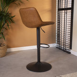 Barstool Jason Dimehouse Cognac LxWxH 82x52x39 Faux leather Atmospheric photo diagonal rear view