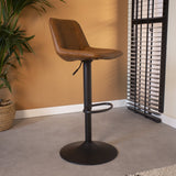 Barstool Jason Dimehouse Cognac LxWxH 82x52x39 Faux leather Atmospheric photo side view