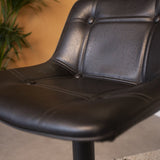 Barstool Jason Dimehouse Black LxWxH 82x52x39 Faux leather Atmospheric photo detail