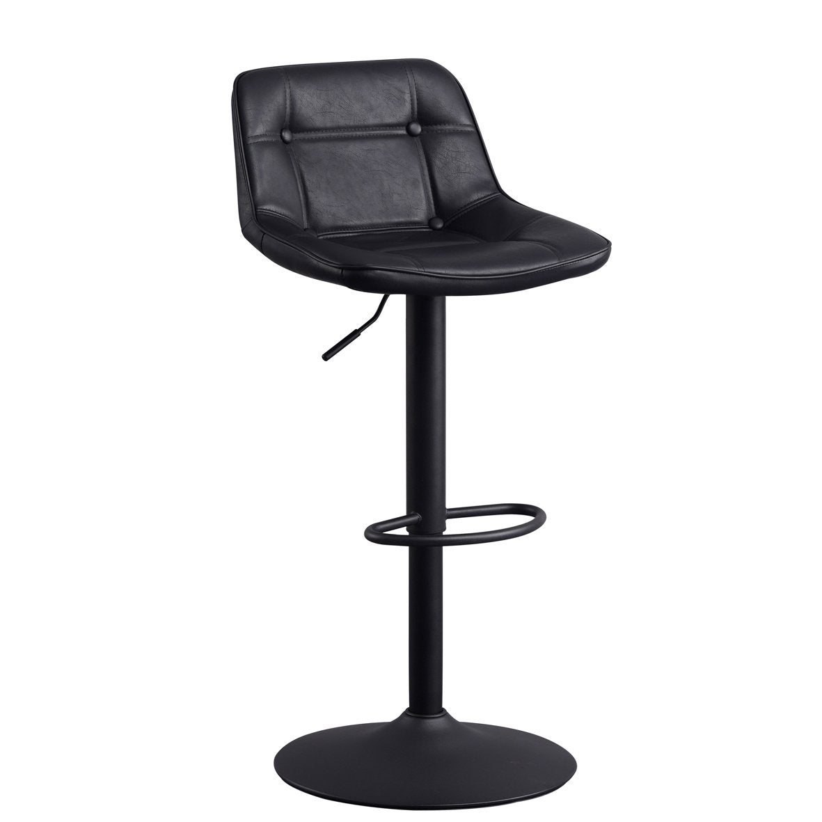 Barstool Jason Dimehouse Black LxWxH 82x52x39 Faux leather White photo diagonal front view