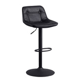 Barstool Jason Dimehouse Black LxWxH 82x52x39 Faux leather White photo diagonal front view