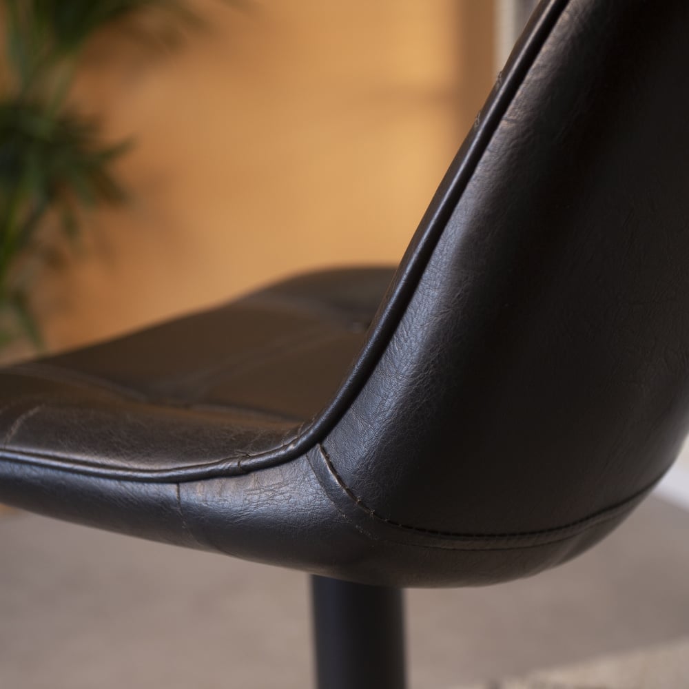Barstool Jason Dimehouse Black LxWxH 82x52x39 Faux leather Atmospheric photo detail