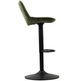 Barstool Keston Dimehouse Green LxWxH 82x52x39 Microfiber White photo side view