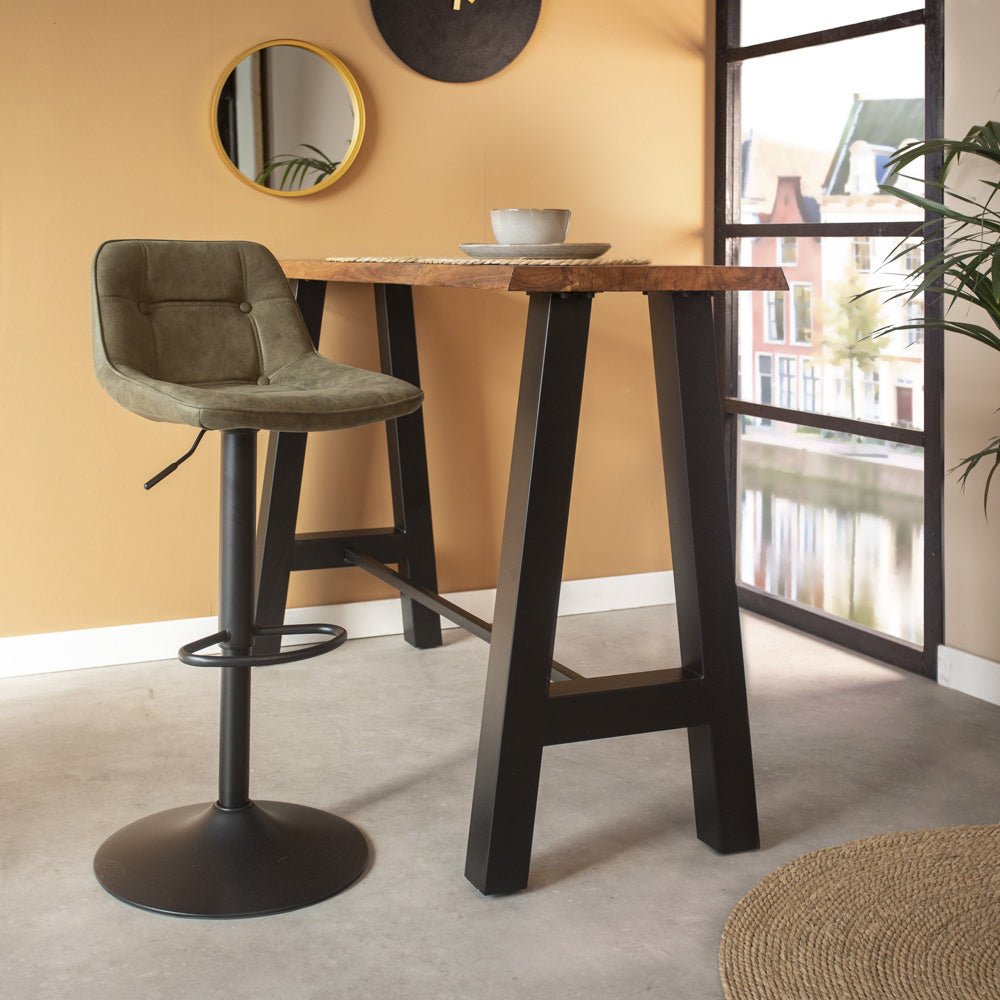 Barstool Keston Dimehouse Green LxWxH 82x52x39 Microfiber Atmospheric photo in situation