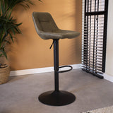 Barstool Keston Dimehouse Green LxWxH 82x52x39 Microfiber Atmospheric photo side view