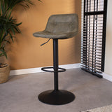 Barstool Keston Dimehouse Green LxWxH 82x52x39 Microfiber Atmospheric photo diagonal front view