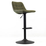 Barstool Keston Dimehouse Green LxWxH 82x52x39 Microfiber White photo diagonal front view