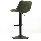 Barstool Keston Dimehouse Green LxWxH 82x52x39 Microfiber White photo diagonal rear view