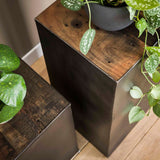 Flower column Crosby DH Interior Hardwood LxWxH 53x33x33 Hardwood Atmospheric photo detail