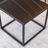Side table Fien Dimehouse Black LxWxH 63x63x10 Sintered stone Atmospheric photo detail