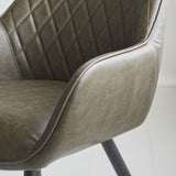 Eetkamerstoel Cara Dimehouse Groen LxBxH 78x65x57 Kunstleer Sfeerfoto detail