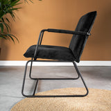 Hailey Velvet armchair Dimehouse Dark green LxWxH 66x64x37 Velvet Atmospheric photo side view