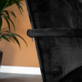 Hailey Velvet armchair Dimehouse Dark green LxWxH 66x64x37 Velvet Atmospheric photo detail
