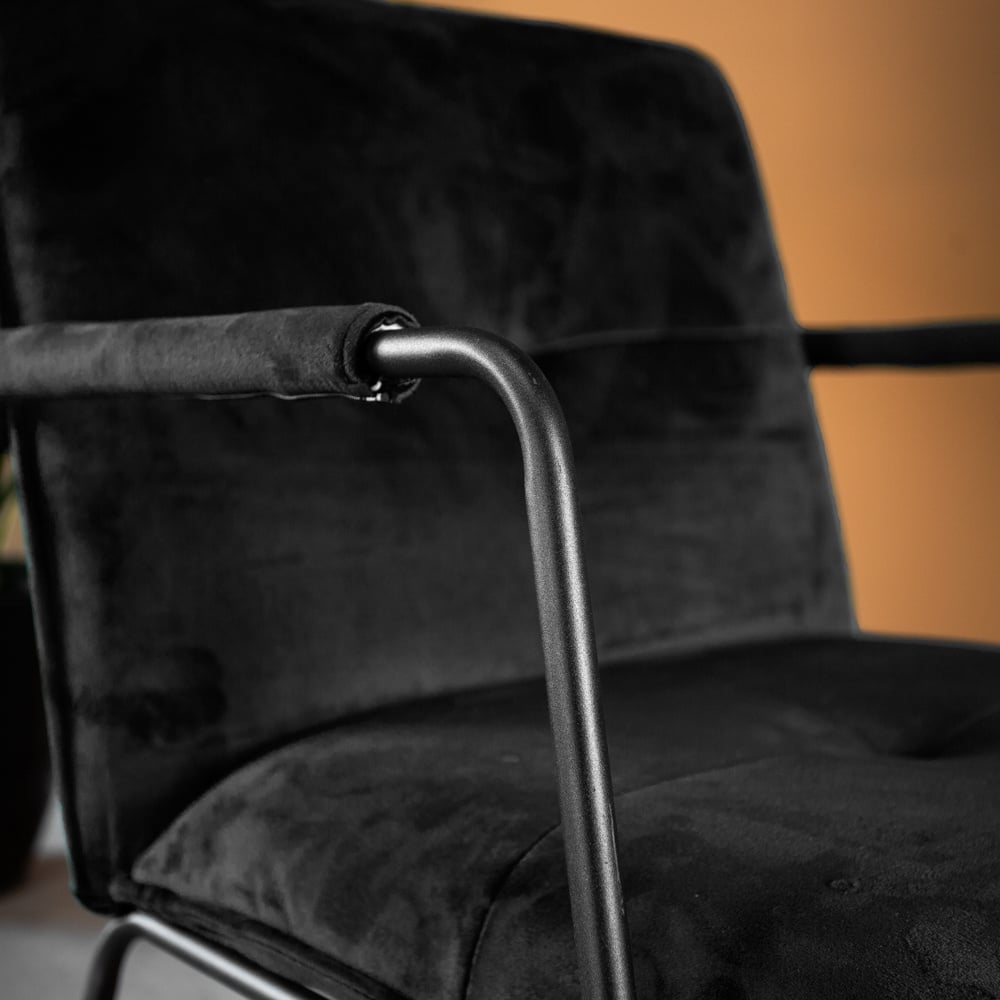 Hailey Velvet armchair Dimehouse Dark green LxWxH 66x64x37 Velvet Atmospheric photo detail