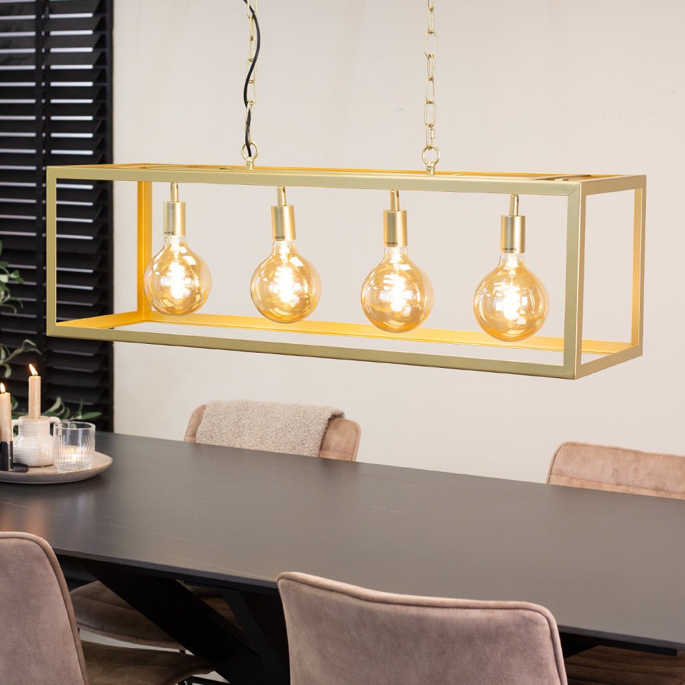 Hanging lamp Aiden Dimehouse Gold LxWxH 105x41x36 Metal Atmospheric photo diagonal front view