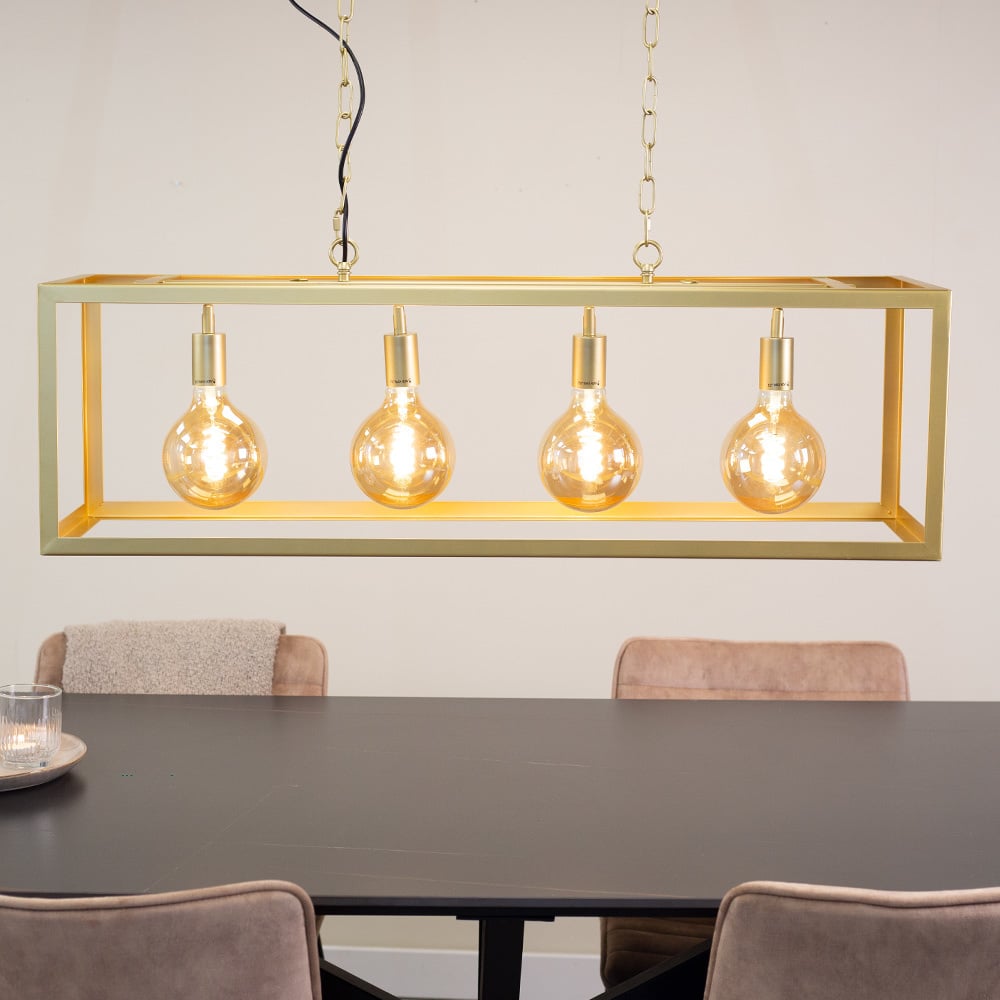 Hanging lamp Aiden Dimehouse Gold LxWxH 105x41x36 Metal Atmosphere photo front view