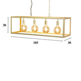 Hanging lamp Aiden Dimehouse Gold LxWxH 105x41x36 Metal White photo size indication