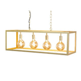 Hanging lamp Aiden Dimehouse Gold LxWxH 105x41x36 Metal White photo diagonal front view