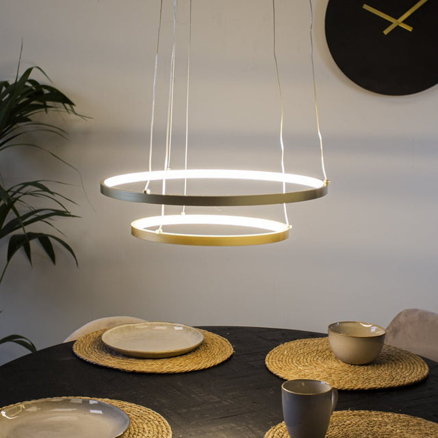 Hanging lamp Elaine Gold Dimehouse Gold LxWxH 56x56x12 Metal Atmosphere photo front view