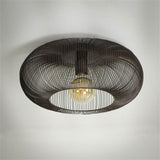 Plafondlamp Jill DH Interior Zwart LxBxH 48x48x25 Nikkel Sfeerfoto schuin vooraanzicht