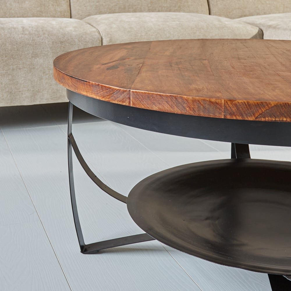 Coffee table Oxis Dimehouse Brown LxWxH 92x92x43 Mango wood Atmospheric photo detail