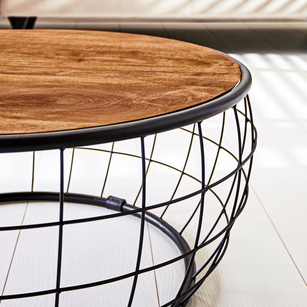 Coffee table Mace Dimehouse Brown LxWxH 80x80x42 Mango wood Atmospheric photo detail