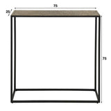 Kaptafel Lizzy DH Interior Brons LxBxH 82x80x30 Brons Witfoto maatindicatie