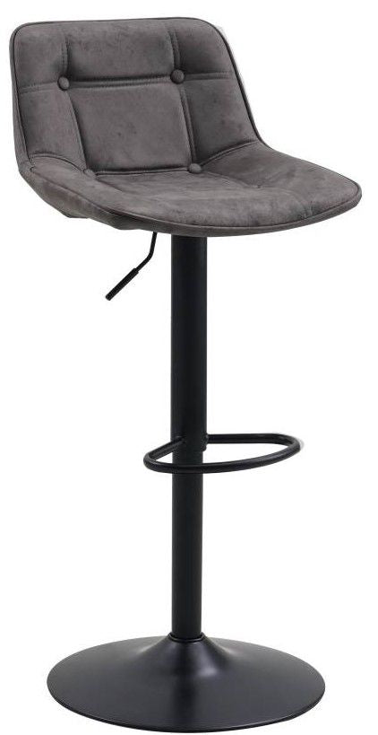 Barstool Keston Dimehouse Anthracite LxWxH 82x52x39 Microfiber White photo diagonal front view
