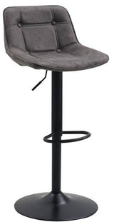 Barstool Keston Dimehouse Anthracite LxWxH 82x52x39 Microfiber White photo diagonal front view
