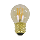 Light source LED filament Bulb Ø4.5 DH Interior Amber color glass LxWxH 8x5x5 Amber color glass White photo front view