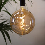 Light source LED filament sphere Ø 20 5W 2100K Dimehouse Amber LxWxH 30x30x15 Glass Atmospheric photo diagonal front view