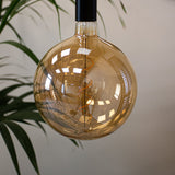 Light source LED filament sphere Ø 20 5W 2100K Dimehouse Amber LxWxH 30x30x15 Glass Atmospheric photo diagonal front view