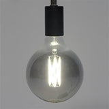 Light source LED filament Sphere Ø12.5 Smoke DH Interior Gray LxWxH 18x13x13 Glass Atmospheric photo diagonal front view